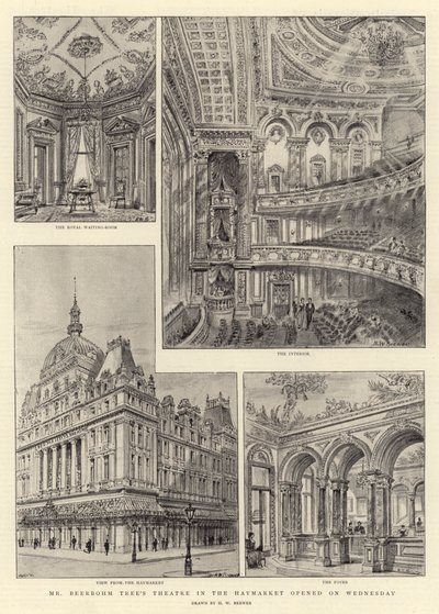 Mr. Beerbohm Trees Theater im Haymarket, eröffnet am Mittwoch von Henry William Brewer