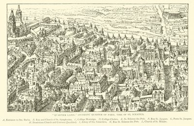 "Quartier Latin," Studentenviertel von Paris, zur Zeit des St. Ignatius von Henry William Brewer