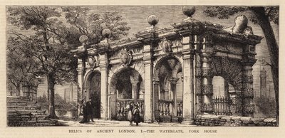 Relikte des alten London, I, das Watergate, York House von Henry William Brewer