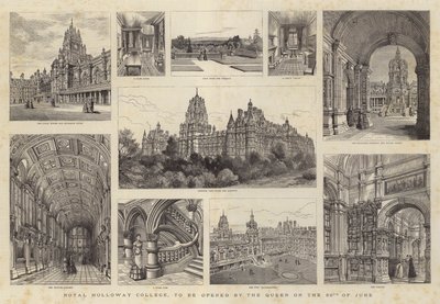 Royal Holloway College, zu eröffnen von der Königin am 30. Juni von Henry William Brewer