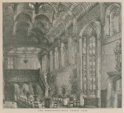 Der Bankettsaal, Crosby Hall, London von Henry William Brewer