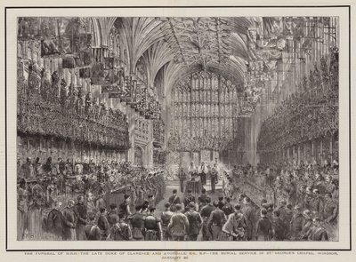 Die Beerdigung von HRH dem verstorbenen Herzog von Clarence und Avondale, KG, KP, der Begräbnisgottesdienst in der St. George