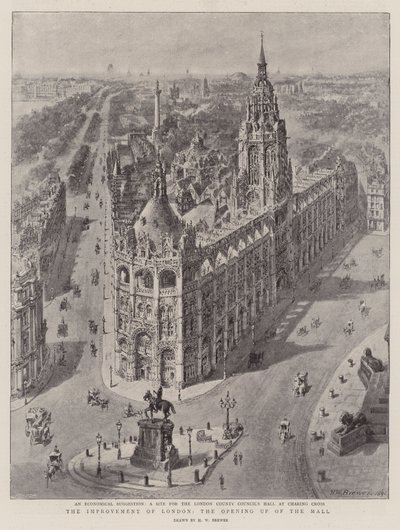 Die Verbesserung Londons, die Eröffnung des Mall von Henry William Brewer