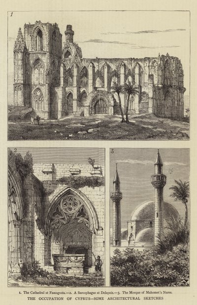 Die Besetzung Zyperns, einige architektonische Skizzen von Henry William Brewer