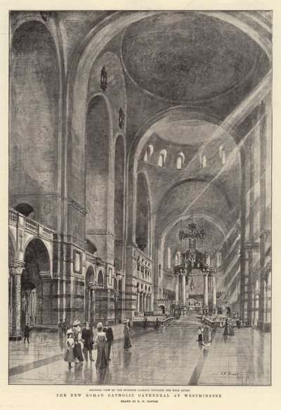 Die neue römisch-katholische Kathedrale in Westminster von Henry William Brewer