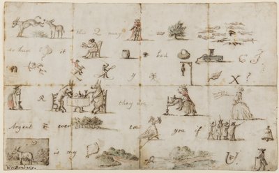 Piktogramm-Brief von Henry William Bunbury