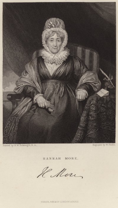 Porträt von Hannah More von Henry William Pickersgill