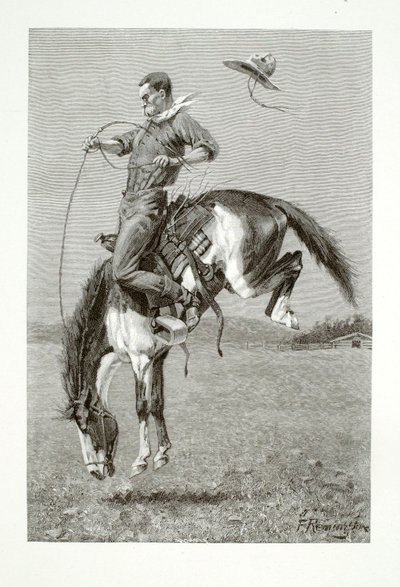 Ein bockendes Bronco von Henry Wolf