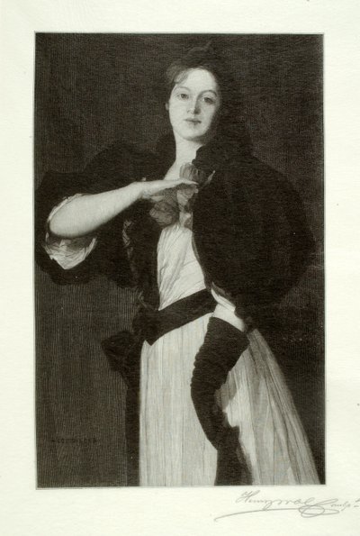 Junge Frau mit Mohnblumen von Henry Wolf