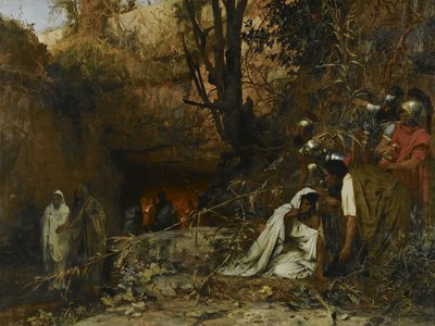 Christenverfolger am Eingang zu den Katakomben von Henryk Siemiradzki