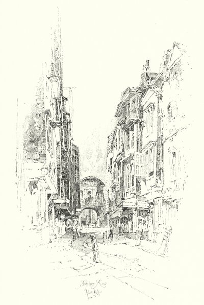 Butcher Row, London von Herbert (after) Railton