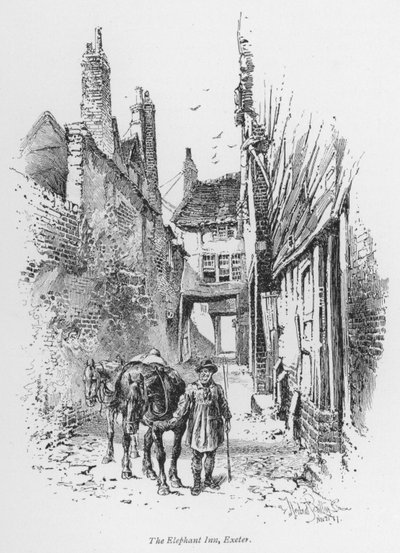 Kutschieren: The Elephant Inn, Exeter von Herbert (after) Railton