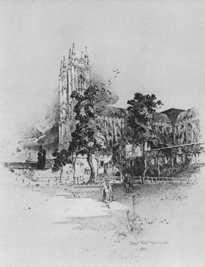 Deans Yard, Westminster, London, im Jahr 1730 von Herbert (after) Railton