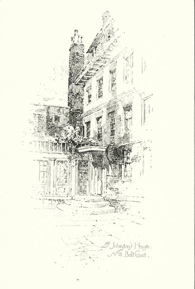Dr. Johnsons Haus, Nr. 8 Bolt Court, London von Herbert (after) Railton