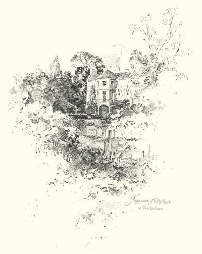 Wohnsitz von Kitty Clive, Twickenham, London von Herbert (after) Railton
