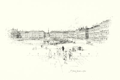 St. James Square, London, im Jahr 1760 von Herbert (after) Railton