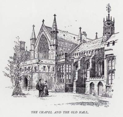 Die Kapelle und die Alte Halle von Herbert (after) Railton