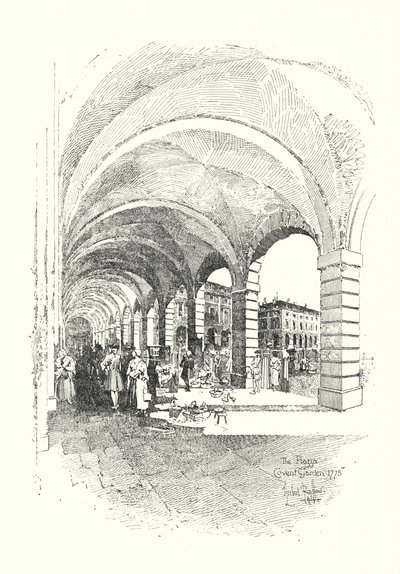 Die Piazza, Covent Garden, London von Herbert (after) Railton