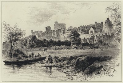 Windsor Castle vom Ufer von Berkshire von Herbert (after) Railton