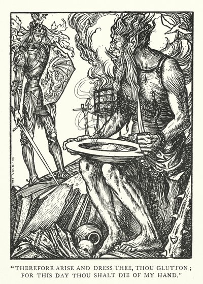 Der Riese von Saint Michael (Gravur) von Herbert Cole