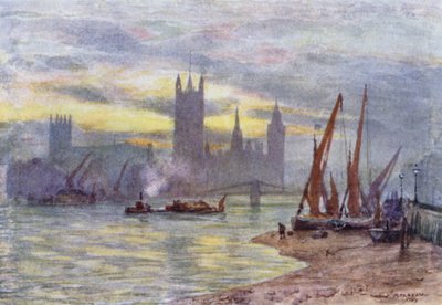 Houses of Parliament von Lambeth von Herbert Menzies (after) Marshall