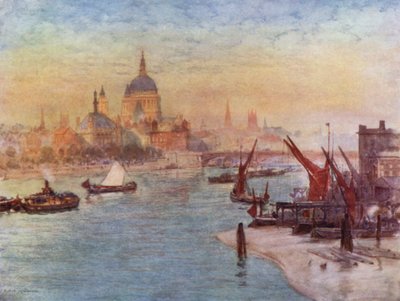 Blick von der Waterloo-Brücke von Herbert Menzies (after) Marshall