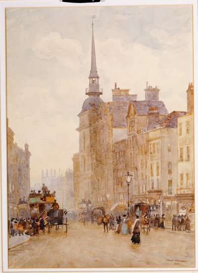 Blick auf Ludgate Hill von den Stufen der St. Pauls Kathedrale, 1900 von Herbert Menzies Marshall