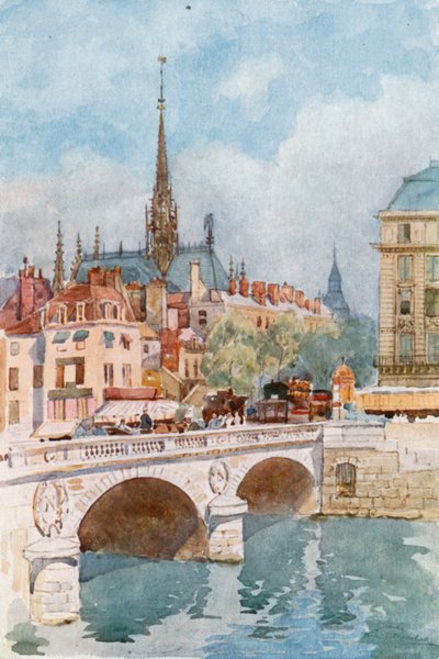Pont St Michel und Ste Chapelle, Paris von Herbert Menzies Marshall