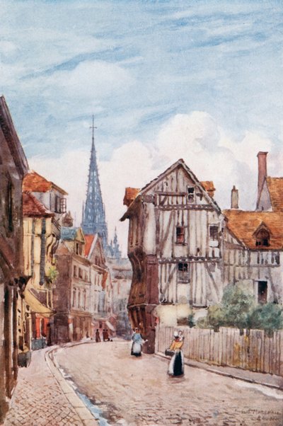 Rue St. Romain, Rouen von Herbert Menzies Marshall