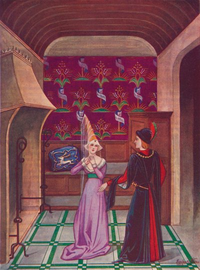 Ein Innenraum. Spätes fünfzehntes Jahrhundert, 1926 von Herbert Norris