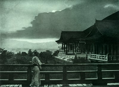 Mondschein bei Kiyomizu-Dera, 1910 von Herbert Ponting