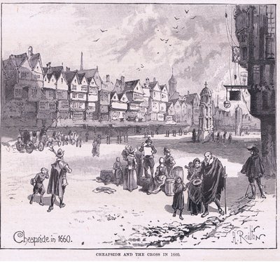 Cheapside AD 1660 von Herbert Railton