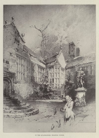 Im Innenhof, Hoghton Tower von Herbert Railton