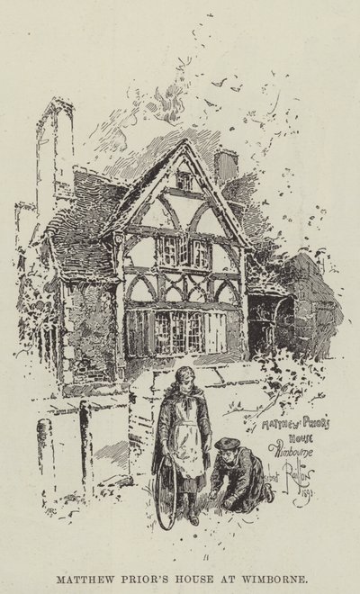 Matthew Priors Haus in Wimborne von Herbert Railton