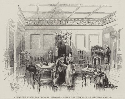 Miniaturbühne für Madame Eleonora Duses Aufführung im Windsor Castle von Herbert Railton