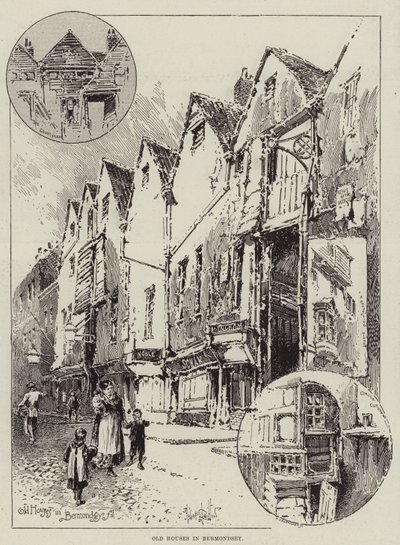 Alte Häuser in Bermondsey von Herbert Railton