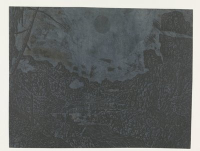 Landschaft mit Wasserfall, zweite Version von Hercules Segers