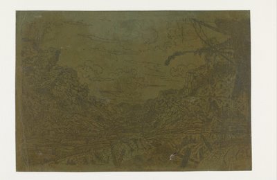 Bergtal mit den Überresten eines Schiffs von Hercules Segers