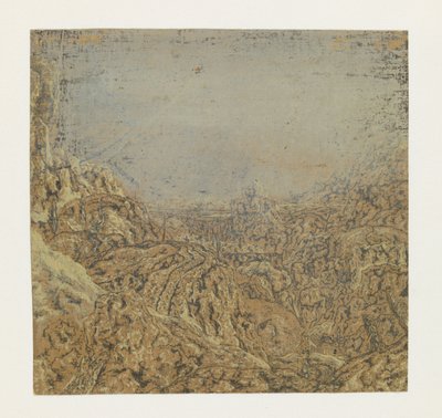 Felsige Landschaft mit Schlucht, erste Version von Hercules Segers