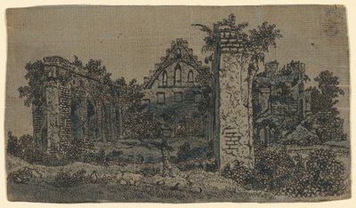 Ruinen der Abtei von Rijnsburg: Kleine Version von Hercules Seghers