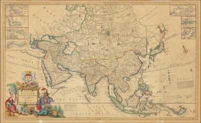 1730 Karte von Asien von Herman Moll von Herman Moll