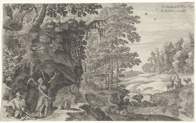 Elia und der Engel (Alttestamentliche Darstellungen) von Herman van Swanevelt