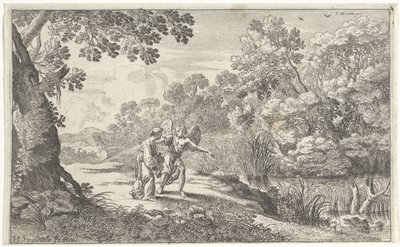 Hagar und der Engel von Herman van Swanevelt