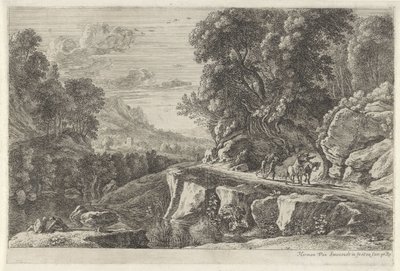 Landschaft mit zwei Reitern von Herman van Swanevelt
