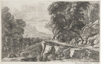 Landschaft mit zwei Reitern von Herman van Swanevelt