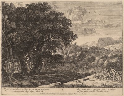 Venus und Adonis auf der Jagd von Herman van Swanevelt