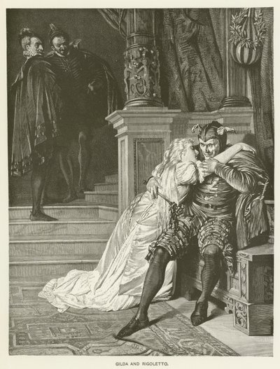 Gilda und Rigoletto von Hermann Kaulbach
