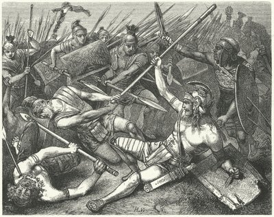 Tod von Spartacus, 71 v. Chr. von Hermann Vogel