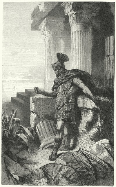 Gaius Marius im Exil unter den Ruinen von Karthago von Hermann Vogel