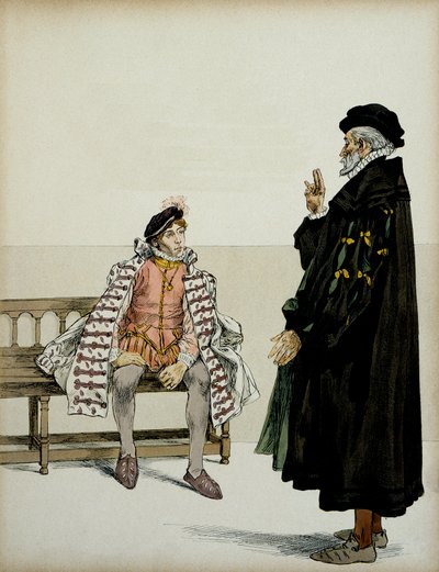 Heinrich IV. (1553-1610) vor seinem Lehrer La Gaucherie von Hermann Vogel